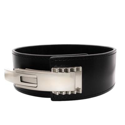 CEINTURE DE FORCE EN CUIR VÉRITABLE AVEC LEVIER EN ACIER RÉGLABLE 