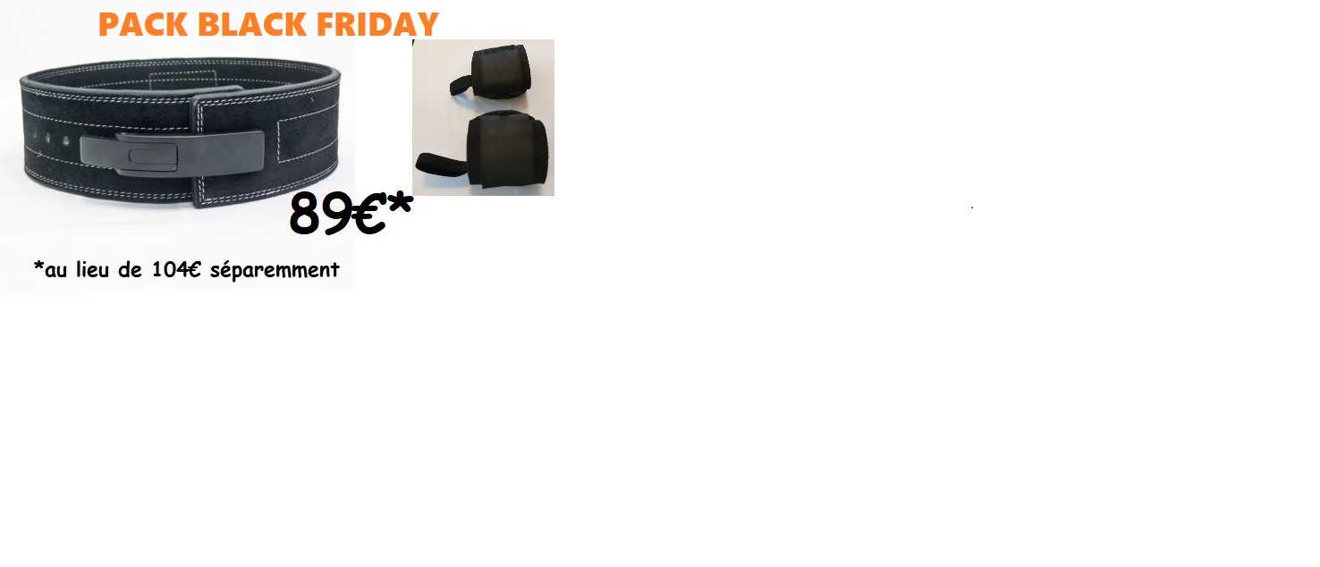 OFFRE PACK BLACK EDITION : Ceinture à levier + Bandes poignets 