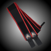 BANDES DE POIGNETS METAL "BLACK N' RED"