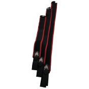 BANDES DE POIGNETS METAL "BLACK N' RED"